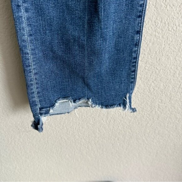 MOTHER The Insider Crop Step ChewJeans 27 Dancing On Coals Blue - Picture 9 of 16